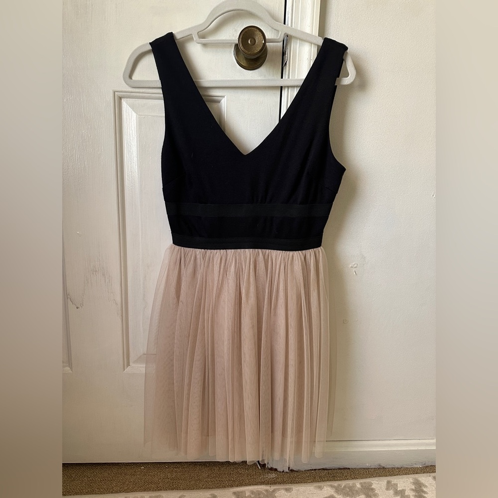 Mystic Black and Cream Dress-fits close to a size 4